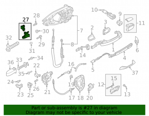 Петля двери верхняя передняя левая Audi A6 C8 19-24