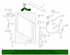 Furtun răcire radiator inferior BMW X5 F15 14-18 3.0D