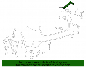 Крепление заднего бампера правое Toyota Corolla 20-23 4D