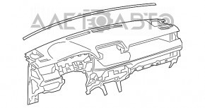 Торпедо передняя панель без AIRBAG Toyota Rav4 19-25 черная