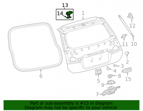Balama stânga hayon pentru Lexus CT200h 14-17