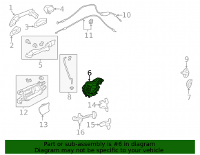 Замок двери задней левой Acura ILX 13-
