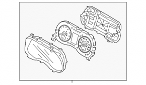 Tablou de bord Hyundai Tucson 19-21 cu sistem de control al coborârii în pantă