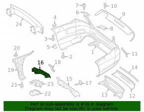 Suport bara spate stânga Mercedes Clasa S W222 14-20 hibrid
