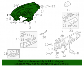 Торпедо передняя панель без AIRBAG Mazda3 MPS 09-13