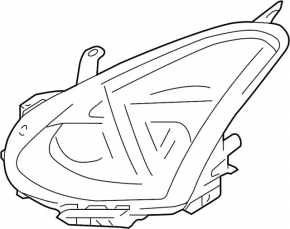 Far dreapta față Infiniti QX60 22-26 cu LED adaptiv