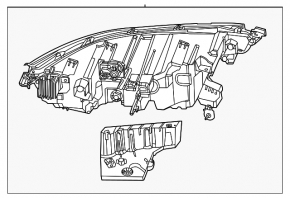 Far dreapta față Infiniti QX60 22-26 cu LED adaptiv