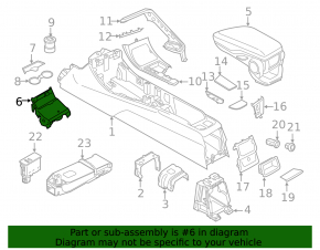 Бокс карман центральной консоли BMW X1 F48 20-22