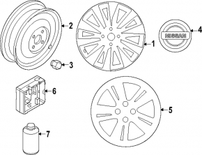 Компрессор подкачки колес Nissan Ariya 23-26