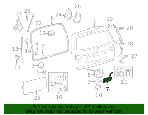 Ручка двери багажника Toyota Sequoia 08-10