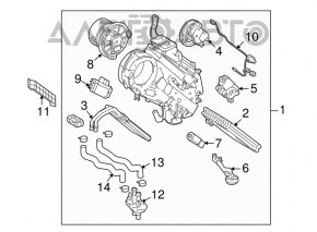 Печка 3 ряда в сборе Toyota Sequoia 08-19