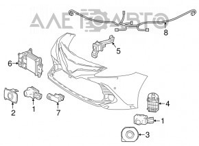 Радар круиз Toyota Camry v70 18-20 с кронштейном