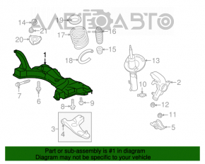Подрамник передний Ford Focus usa 08-11