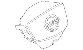 Подушка безопасности airbag в руль водительская Nissan Ariya 23-26 черный