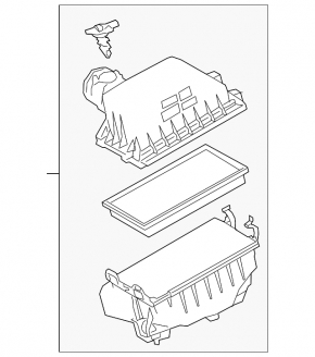 Corpul filtrului de aer pentru Lexus ES350 19-20, complet asamblat