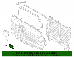 Заглушка дистроника Toyota Tundra 22-26