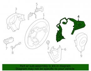 Кнопки управления на руле Subaru Forester 25-26