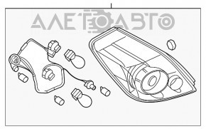 Фонарь правый Nissan Altima 07-12 разбито стекло