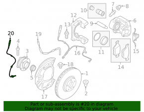 Датчик ABS передний левый BMW X5 E70 07-13