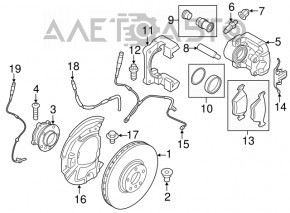 Датчик ABS передний левый BMW X5 E70 07-13
