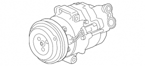 Компрессор кондиционера Buick Encore 13-21 LUV
