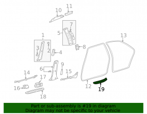 Накладка порога задняя левая внешняя Lexus IS200 IS300 99-05