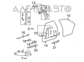 Накладка порога задняя левая внешняя Lexus IS200 IS300 99-05