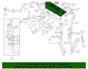 Патрубок системы охлаждения Audi Q7 4L 11-15 3.0