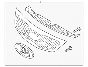 Решетка радиатора grill Kia Sorento 11-13 дорест