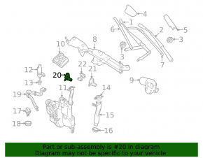Форсунка омывателя центральная Mercedes W164 ML