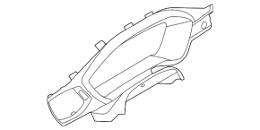 Ornamente bord negru pentru Ford Escape MK4 23-26 cu bandă gri, fără partea inferioară