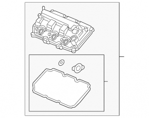 Крышка клапанная Acura MDX 14-20 передняя