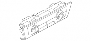 Управление климат-контролем Audi A6 C7 12-15 dual zone
