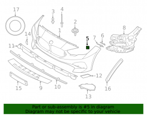 Крепление переднего бампера правое внутреннее BMW 2 F44 20-24