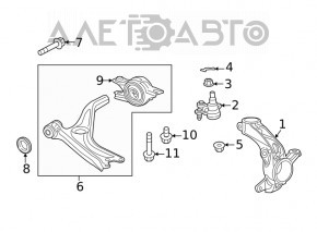 Шаровая опора левая Acura Integra 23-26 Without type s