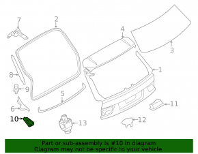 Отбойник двери багажника левый BMW X5 F15 14-18