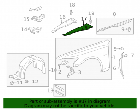 Накладка подкапотная левая Lexus LS460 07-12