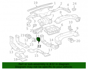 Conducta de aer centrală dreapta pentru Lexus RX300 RX330 RX350 RX400h 04-09