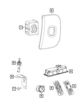 Кнопка двери багажника наружняя Jeep Cherokee KL 14-18