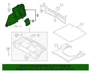 Обшивка арки правая Mazda 3 14-18 BM черн