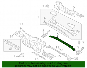 Поддон дворников Ford Focus mk3 11-18