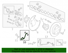 Шланг тормозной задний левый Honda HR-V 16-22
