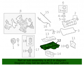 Поддон металл 3URFE Toyota Sequoia Tundra 08-16 5.7