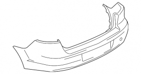Бампер задний голый Mitsubishi Lancer 10-17