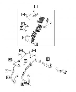 Furtun aer condiționat compresor-agent Jeep Renegade 19-23 1.3T