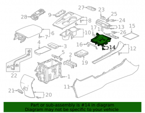 Buzunar central în consola Honda Civic XI FE/FL 22-26 pentru încărcare wireless