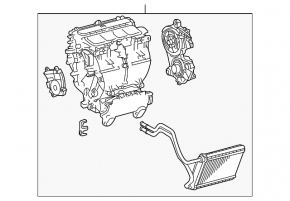 Корпус печки голый Toyota Sienna 11-20 сломана защелка
