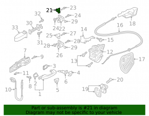 Петля двери верхняя передняя левая Audi Q3 83A 19-25 2 части