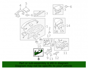 Накладка подрулевая левая Mazda3 03-09 BK HB