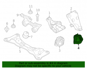 Подушка двигателя левая BMW X1 E84 13-15 N20, RWD